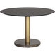 Monaco 48 X 30 inch Gold / Grey Marble / Charcoal Grey Dining Table